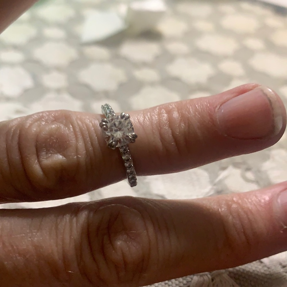 Mozza night platinum ring